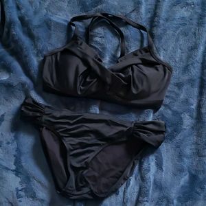 Athleta black bikini, size Large